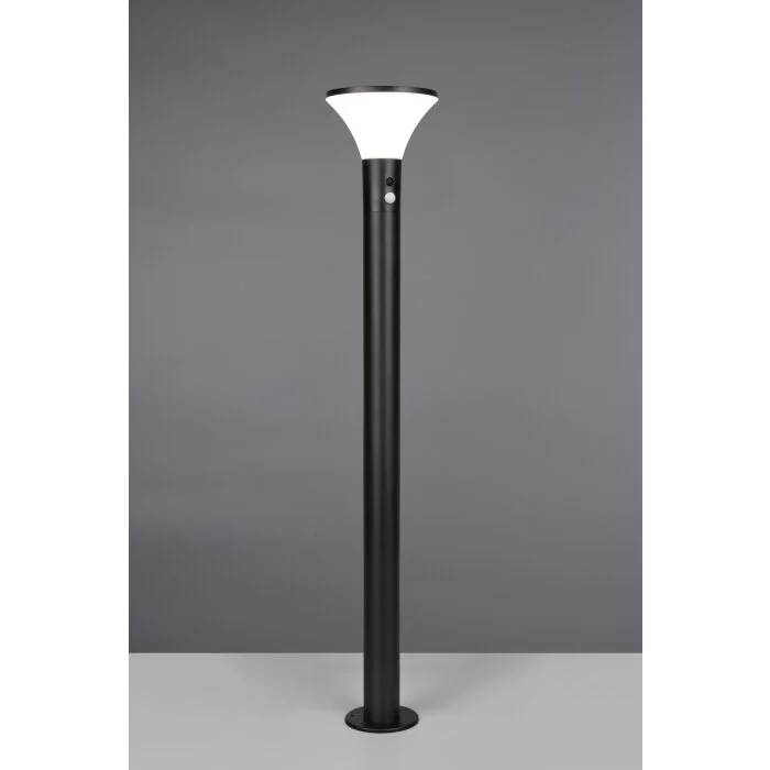 Lámparas Reality Gorda Lámpara de pie para exterior LED Negro, 1 luz, Sensor de movimiento