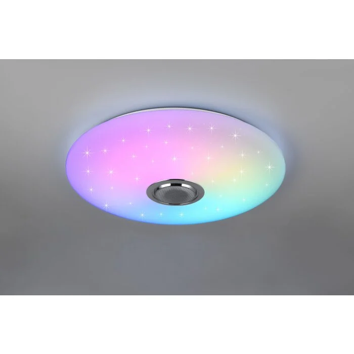 Lámparas Reality Musica Plafones LED Blanca, 1 luz, Mando a distancia, Cambia de color