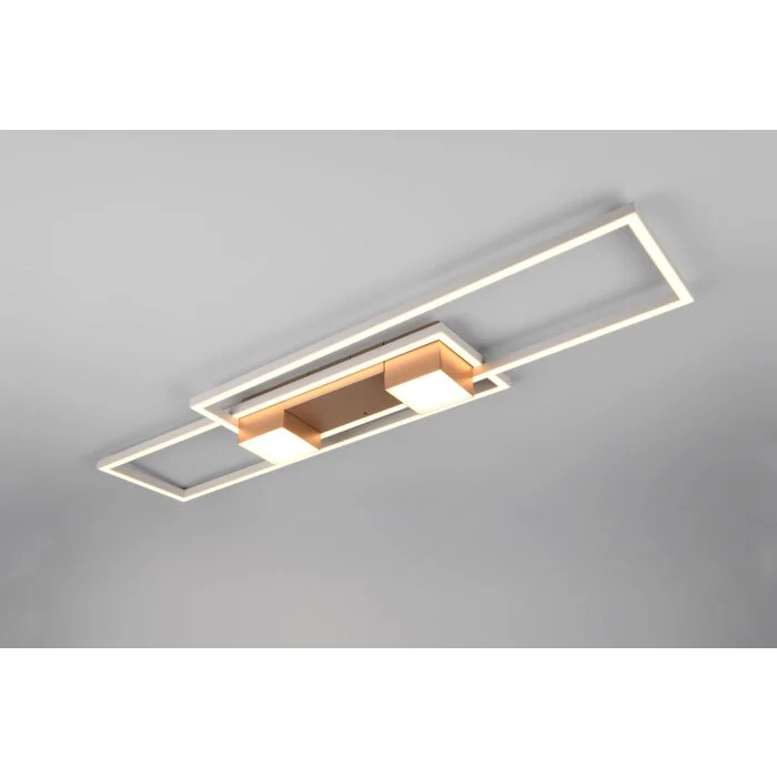 Lámparas Trio ALBANY Plafones LED Marrón, 1 luz, Mando a distancia