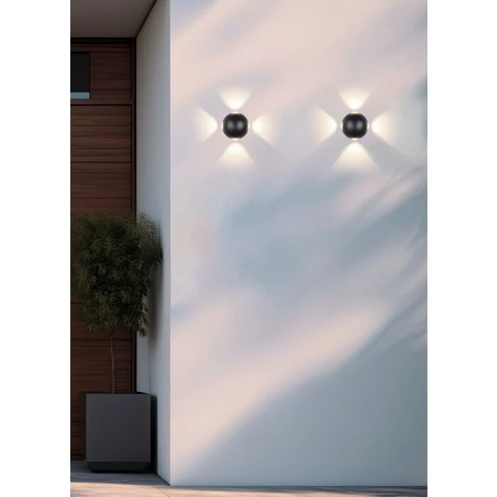 Lámparas Trio AVISIO Apliques LED Negro, 4 luces
