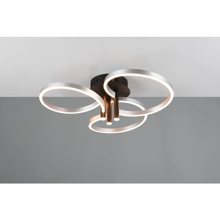 Lámparas Trio Caruso Plafones LED Aluminio, 1 luz