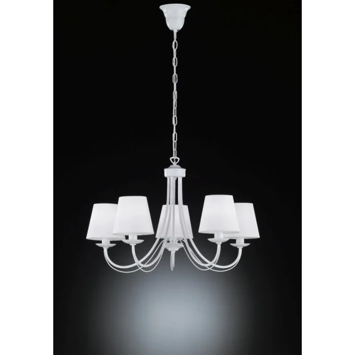 Lámparas Trio Cortez Corona Blanca, 5 luces