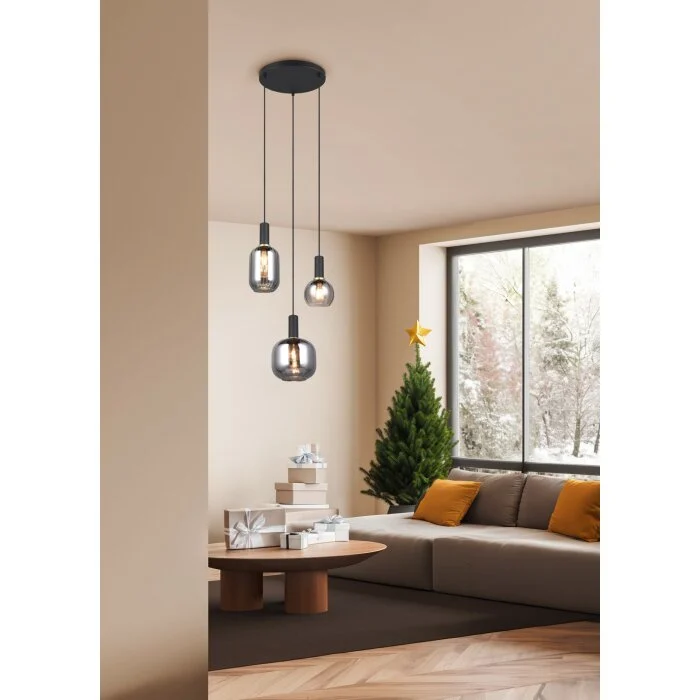 Lámparas Trio Diva Lámparas colgantes Negro, 3 luces
