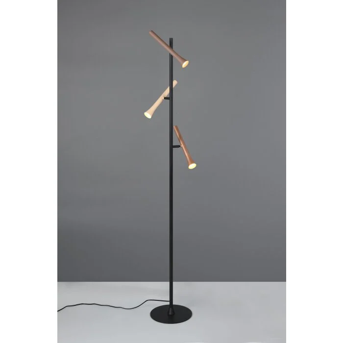 Lámparas Trio Fiato Lámpara de pie LED Negro, 3 luces