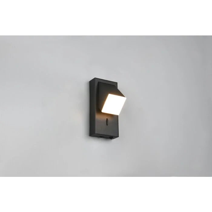 Lámparas Trio Raglan Apliques LED Negro, 1 luz