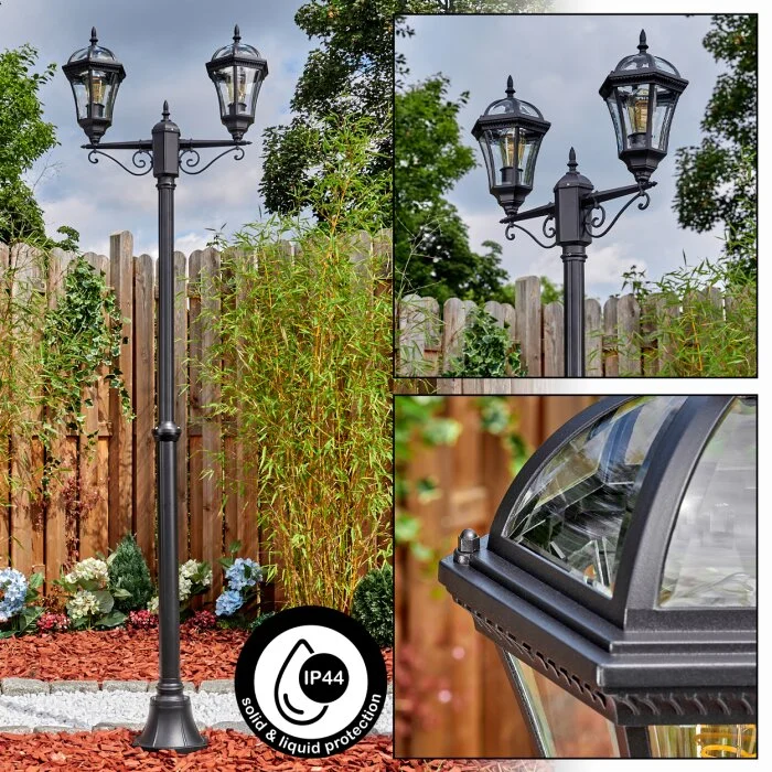 Lavajo Iluminación exterior, Candelabro, Iluminación de caminos Negro, 2 luces