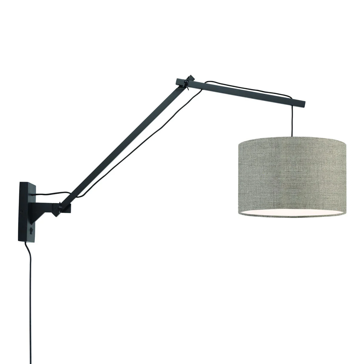 Lámpara de pared gris plomo doble articulación GOOD & MOJO Andes