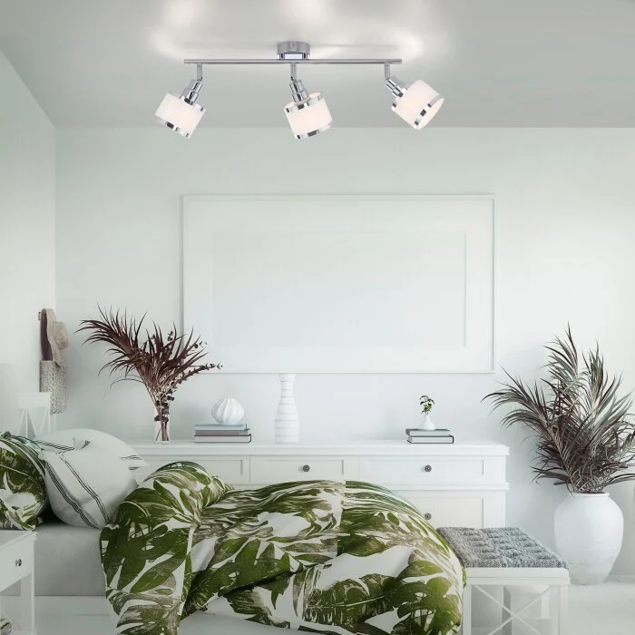 Leuchten-Direkt ACCOR Lámpara de Techo Plata, 3 luces