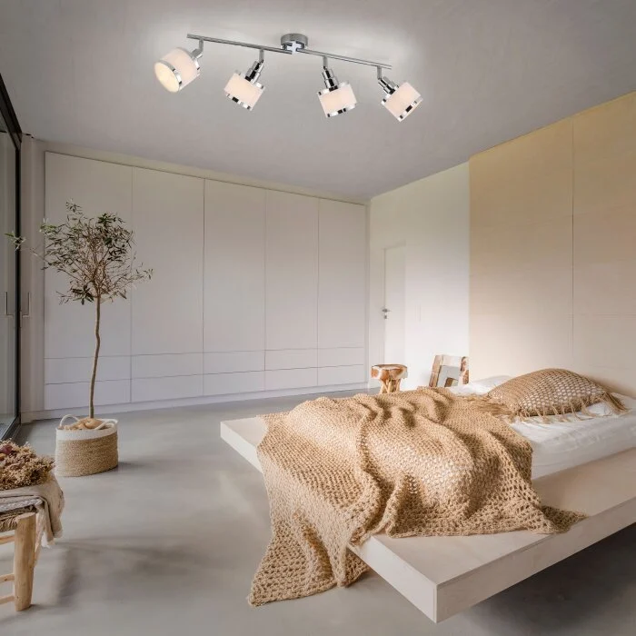 Leuchten-Direkt ACCOR Lámpara de Techo Plata, 4 luces