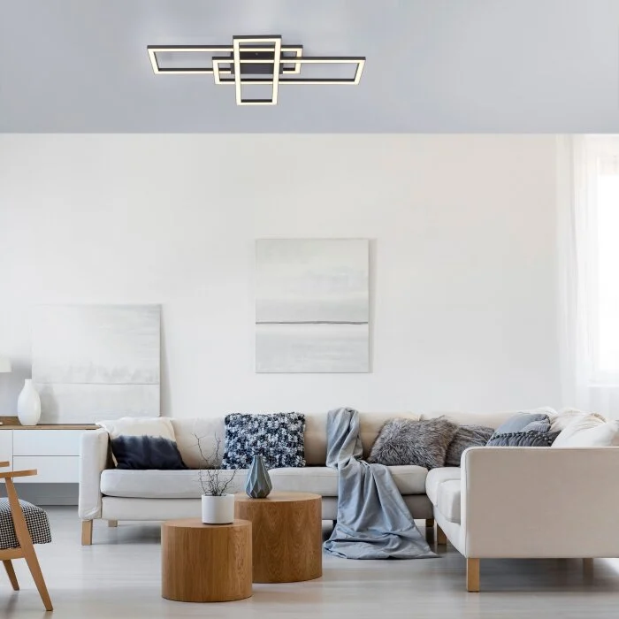Leuchten Direkt IVEN Lámpara de Techo LED Negro, 1 luz