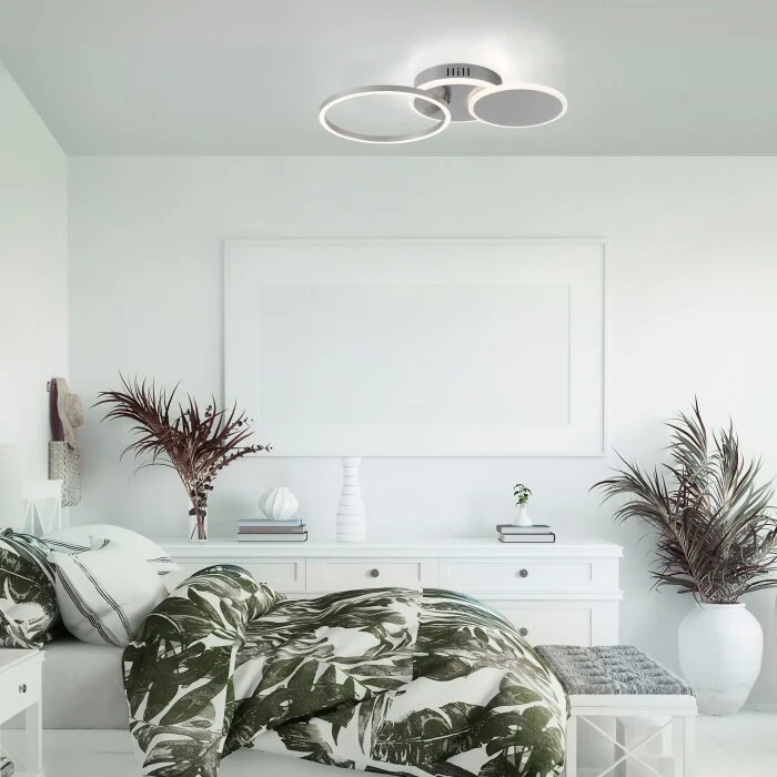 Leuchten-Direkt SEVENT Lámpara de Techo LED Plata, 1 luz