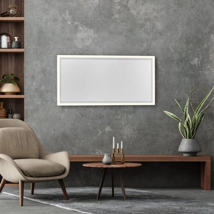 LeuchtenDirekt BEROA Plafón de techo con calefacción IR LED Blanca, 1 luz, Mando a distancia
