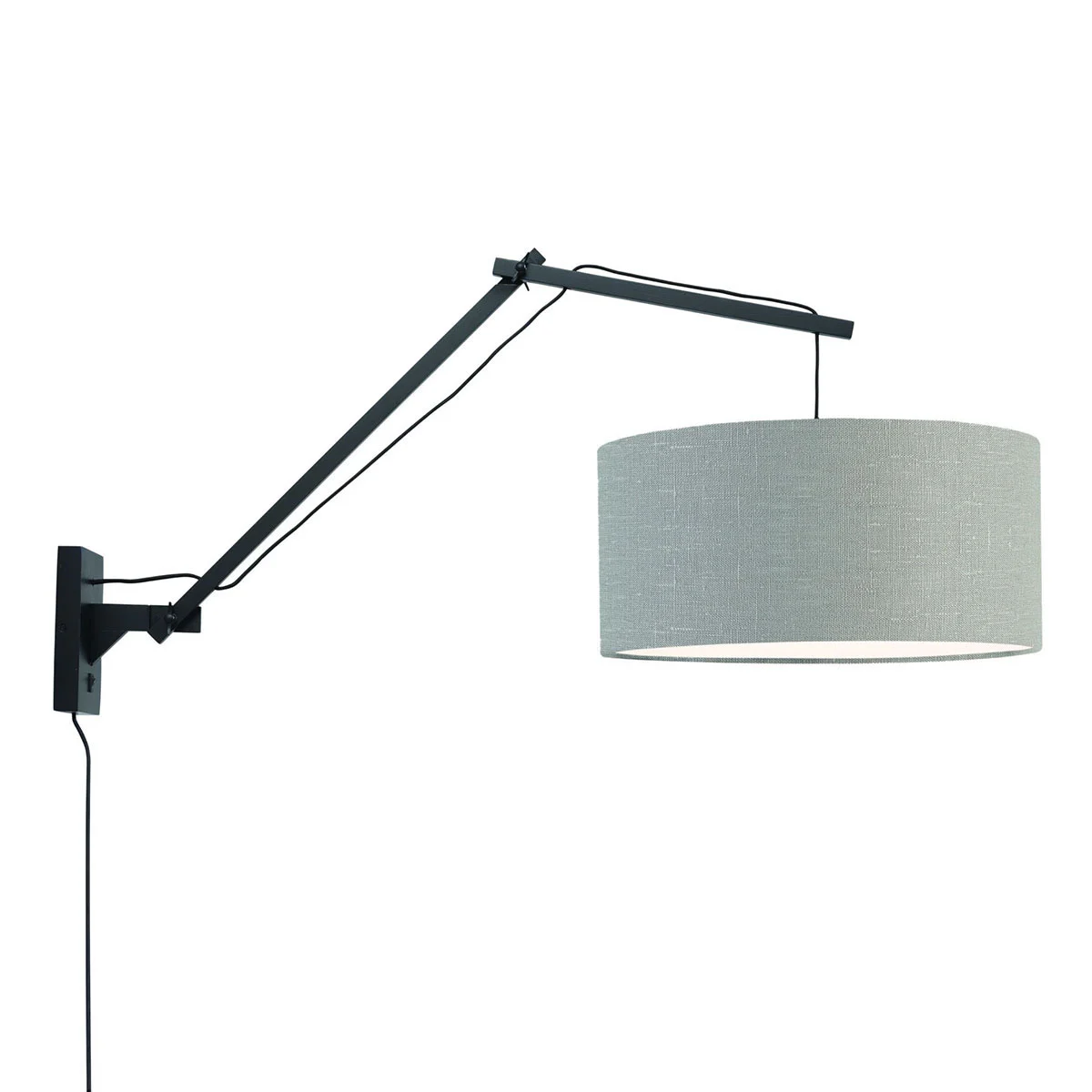 Lámpara de pared gris claro doble articulación ancha GOOD & MOJO Andes
