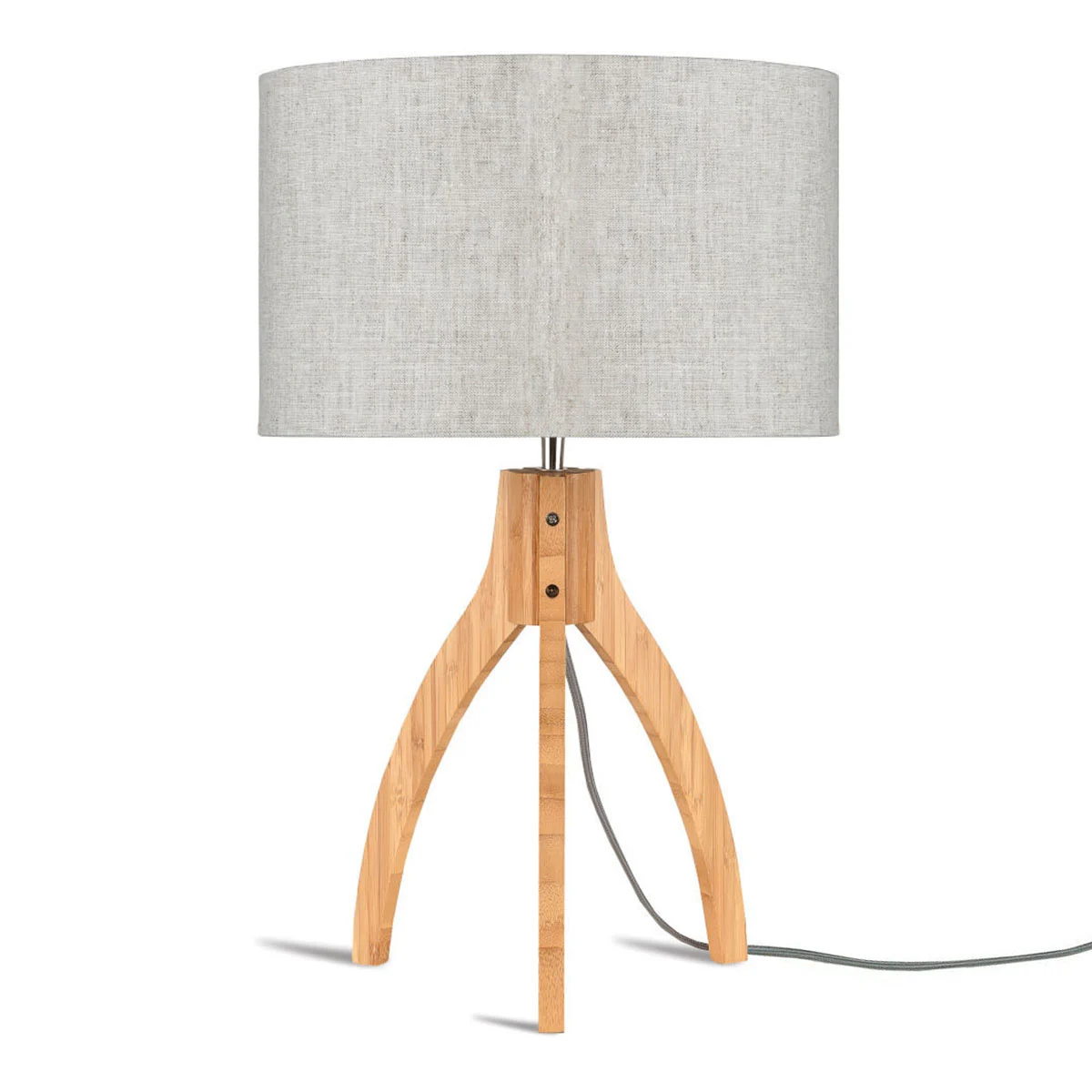Lámpara de mesa taburete gris blanco alto GOOD & MOJO Annapurna