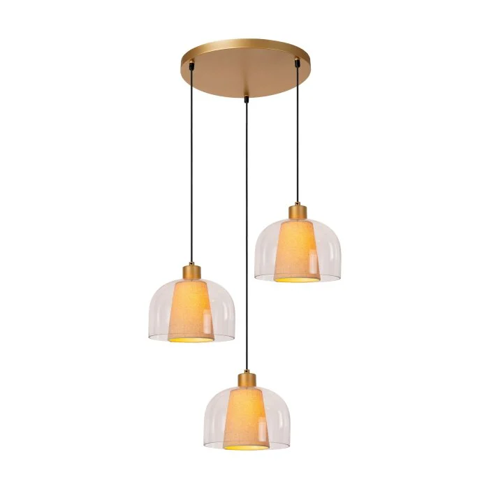 Lucide GUNHILD Lámpara Colgante dorado, Latón, 3 luces