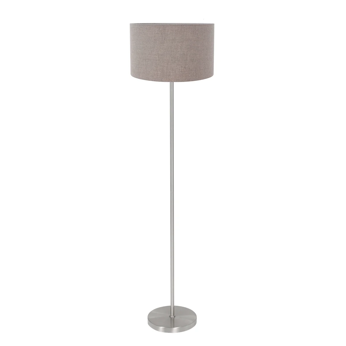 Lámpara de pie pie acero pantalla taupe Mexlite Noor
