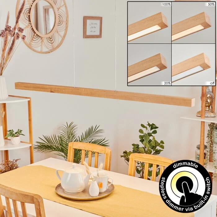 Mixto Lámpara Colgante LED Crudo, 1 luz