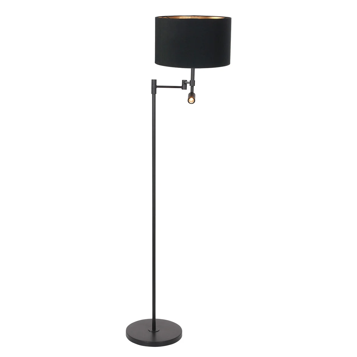 Moderna lámpara techo negra Steinhauer Stang dorado