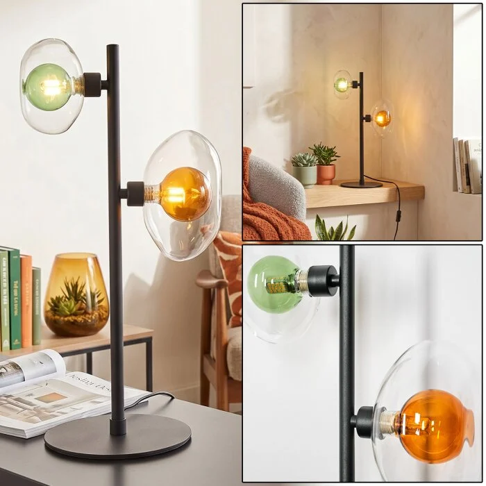 Monsul Lámparas de mesa Negro, 2 luces