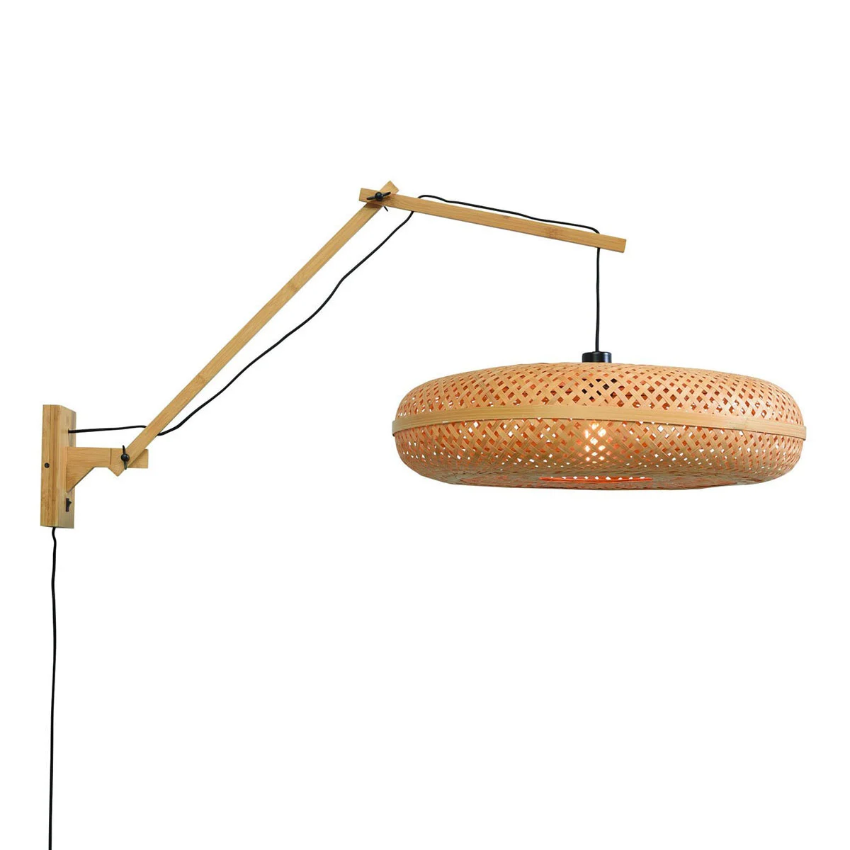 Lámpara de pared bohemia redonda natural GOOD & MOJO Palawan
