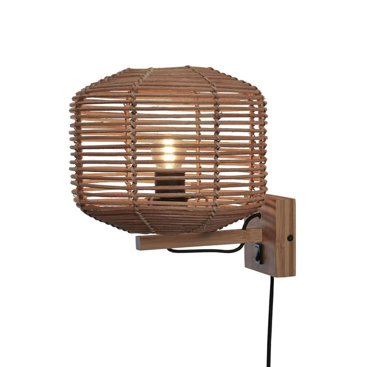 Lámpara de pared bohemia de ratán natural GOOD & MOJO Tanami