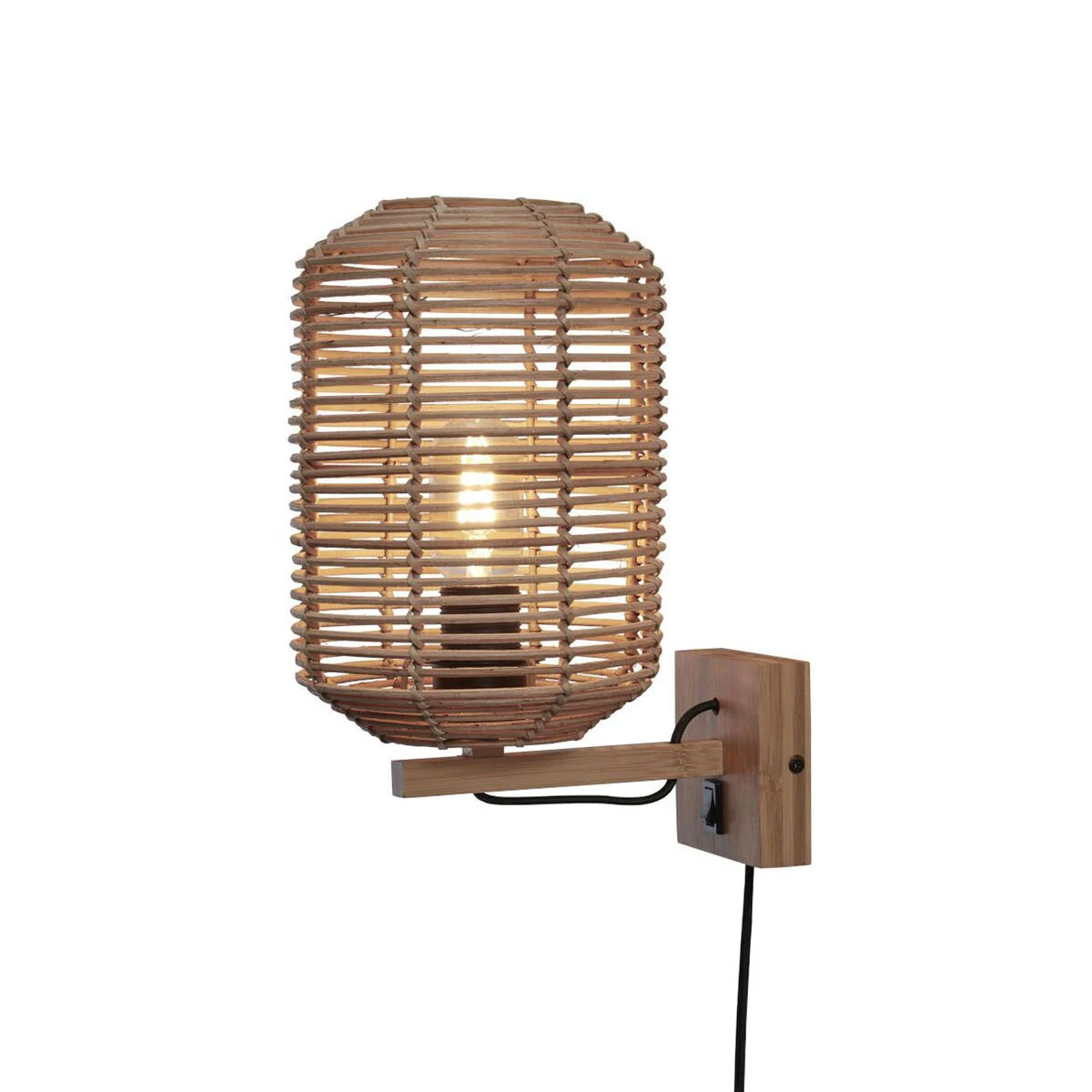 Lámpara de pared bohemia natural ratán-metal GOOD & MOJO Tanami