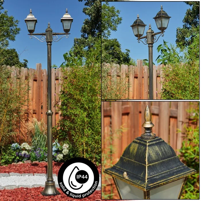 Naofe Candelabro dorado, Negro, 2 luces