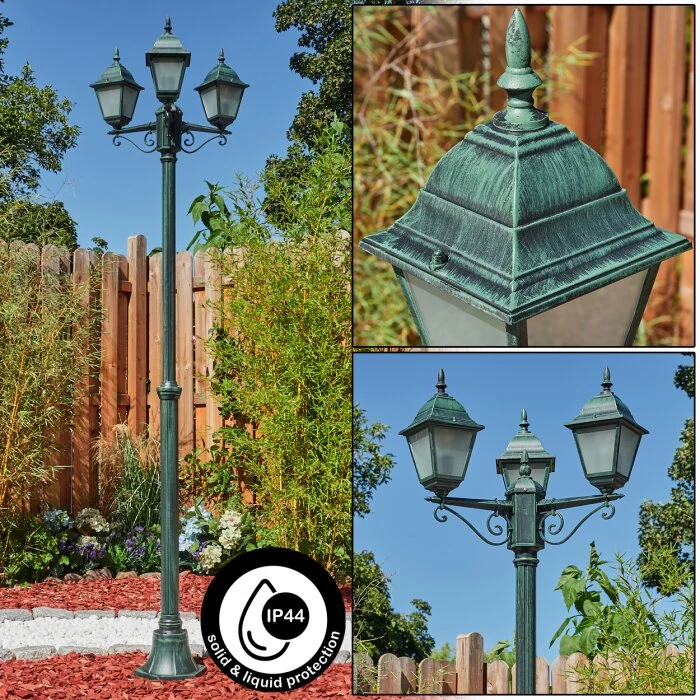 Naofe Candelabro Verde, Negro, 3 luces