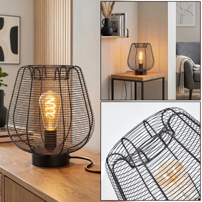 Oravi Lámpara de mesa Negro, 1 luz