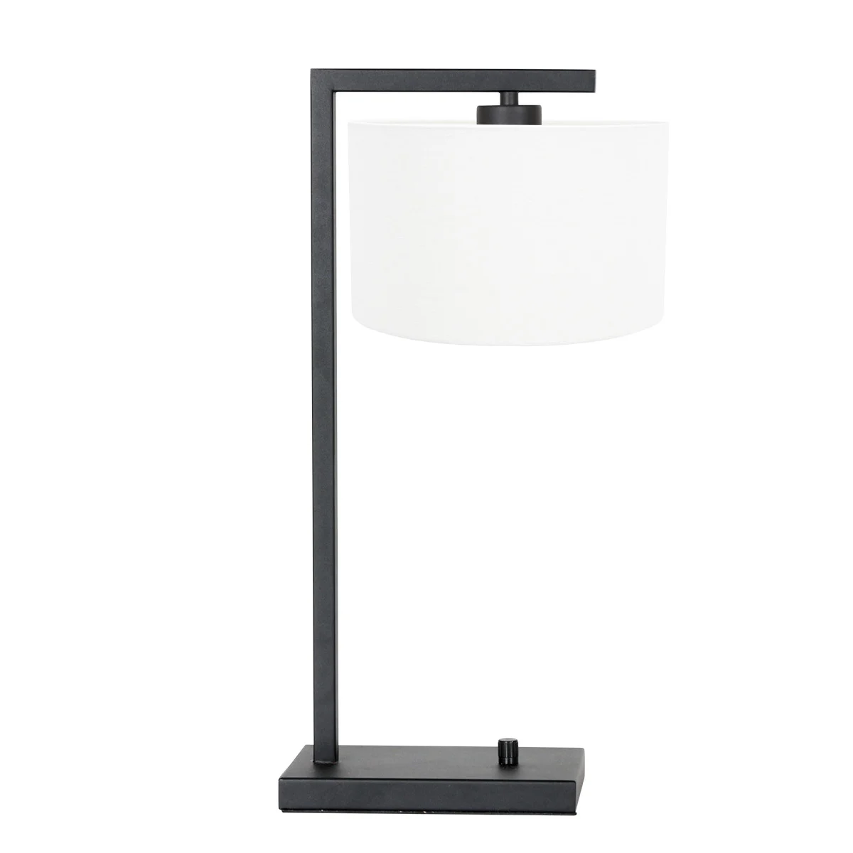 Original lámpara mesa blanca Steinhauer Stang negro