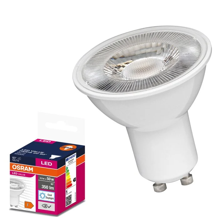 OSRAM LED GU10 4,5 Watt 6500 Kelvin 350 Lumen