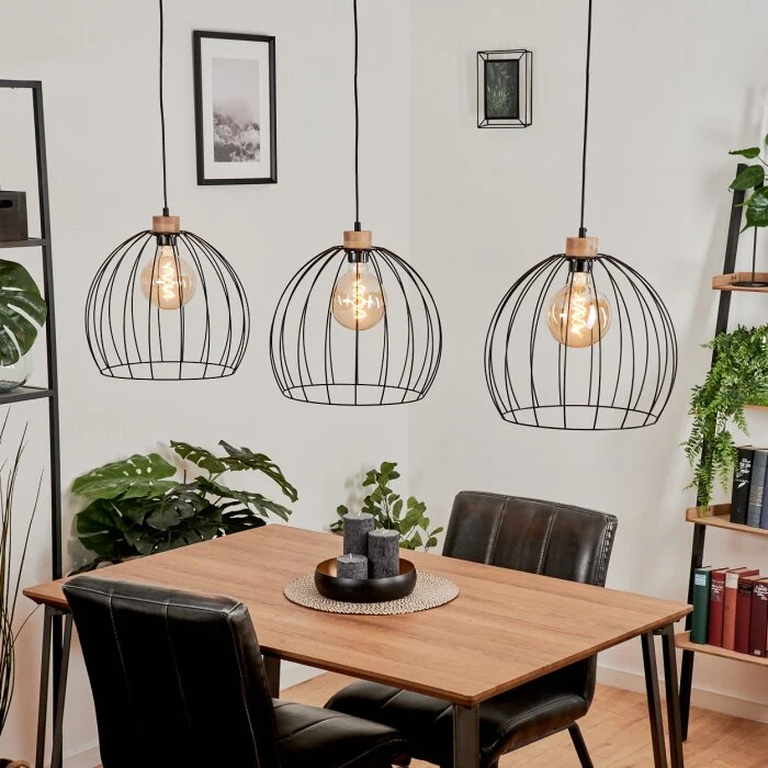 Pajalta Lámpara Colgante Crudo, 3 luces