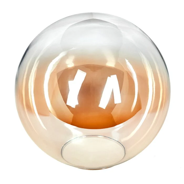 Pantalla de lámpara de cristal  Gastor Vidrio de recambio, Pieza de repuesto 25 cm Colores ámbar, Transparente