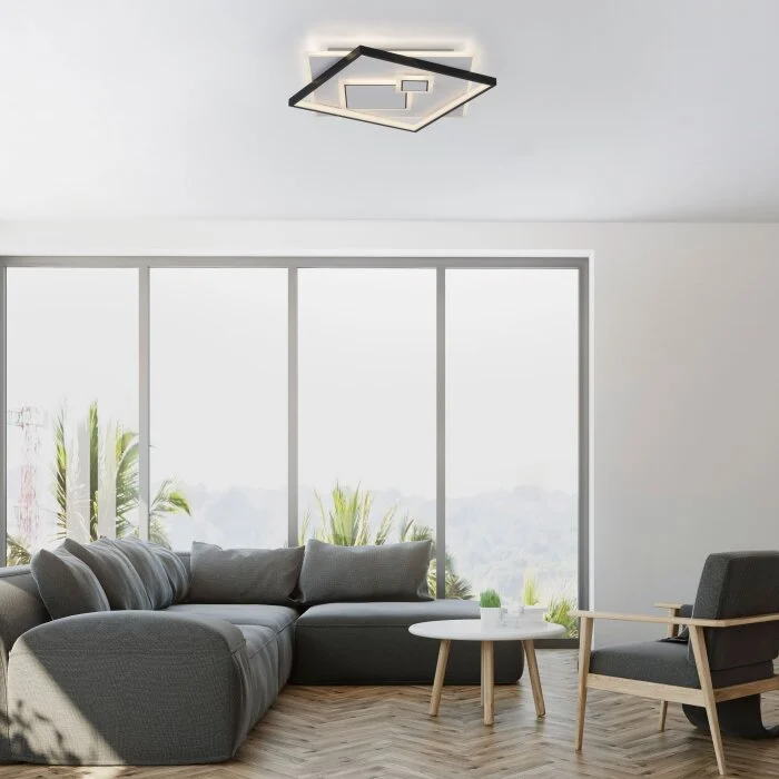 Paul Neuhaus MAILAK Lámpara de Techo LED Negro, Blanca, 2 luces