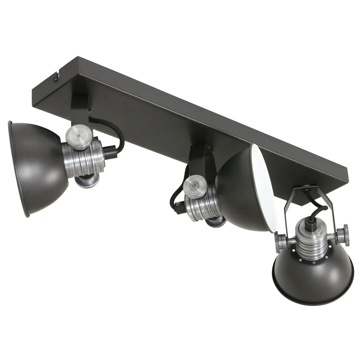 Foco industrial de metal negro Steinhauer Brooklyn