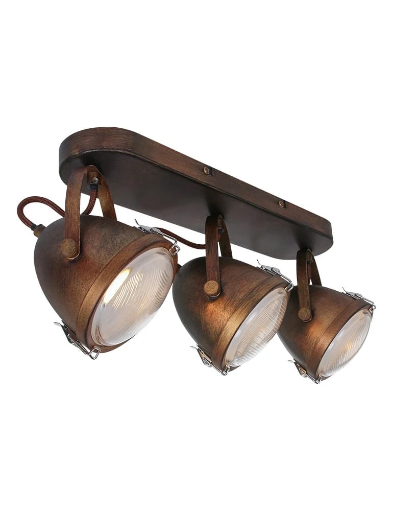 Plafón vintage 3 luces Mexlite Dublin