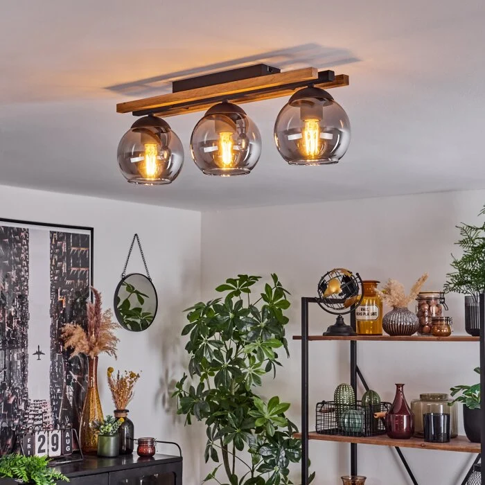 Podre Lámpara de Techo Crudo, 3 luces
