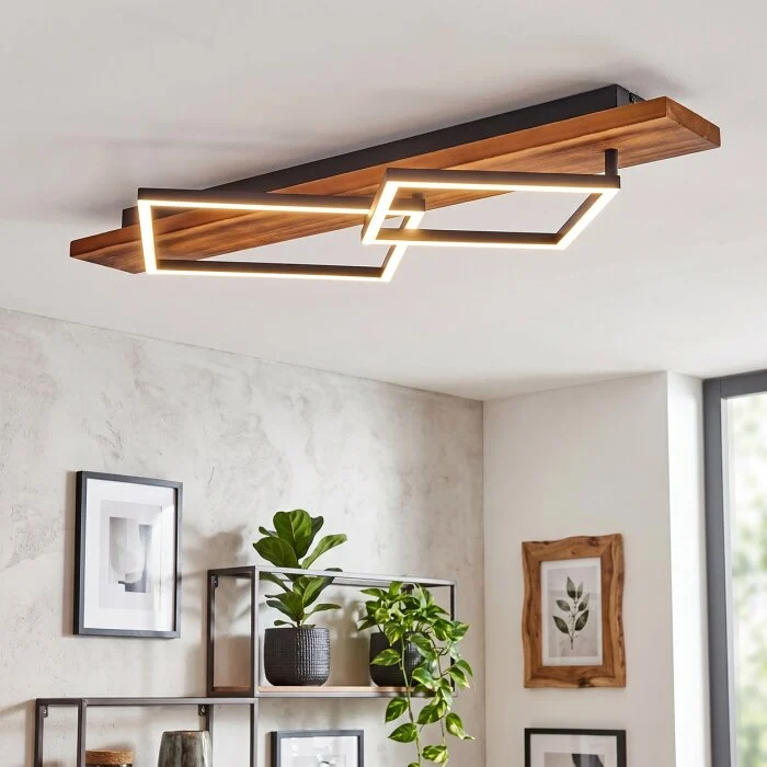 Pompu Plafones LED marrón oscuro, Negro, 1 luz