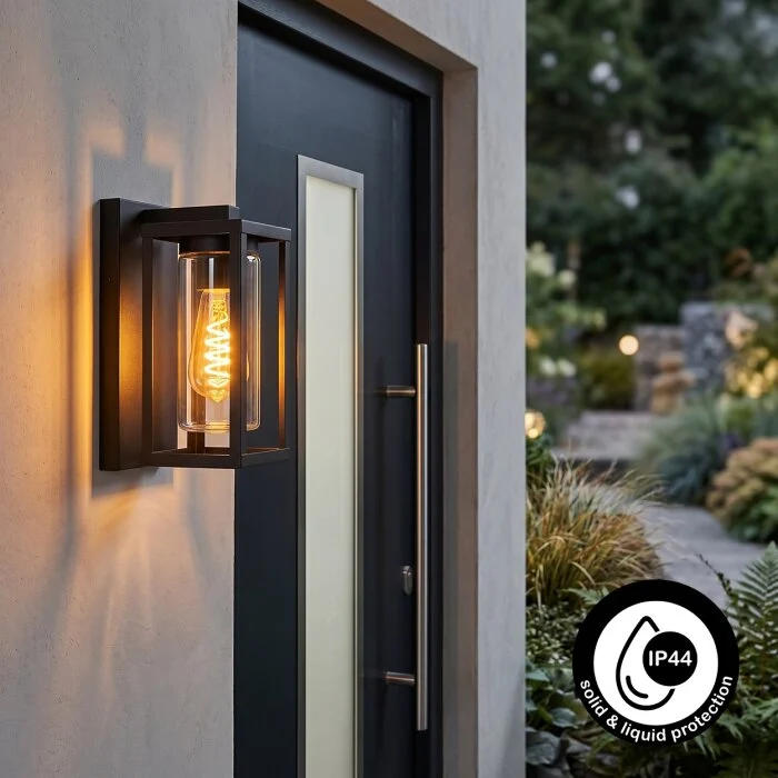 Portalis Aplique de exterior Negro, 1 luz