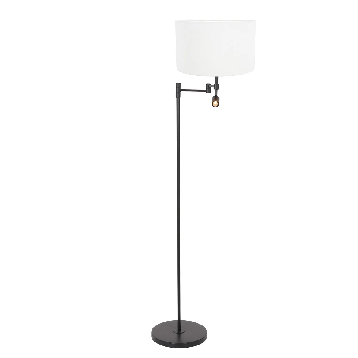Práctica lámpara blanca pie Steinhauer Stang negro