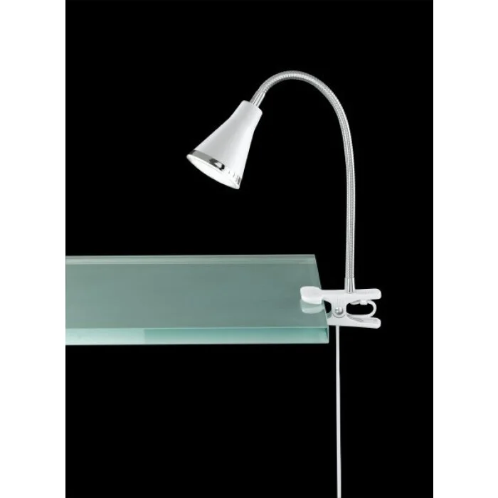 Reality ARRAS Lámpara con pinza LED Blanca, 1 luz