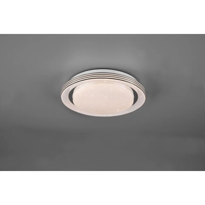 Reality Atria Lámpara de Techo LED Blanca, 1 luz, Mando a distancia