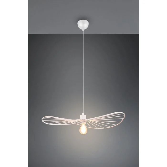 Reality CHAPEAU Lámpara Colgante Blanca, 1 luz