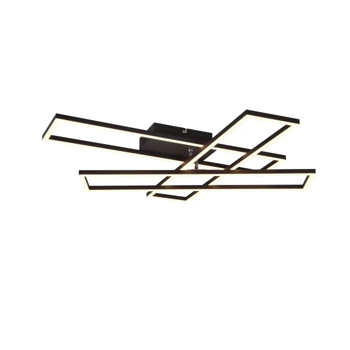 Reality Corso Lámpara de Techo LED Negro, 1 luz, Mando a distancia