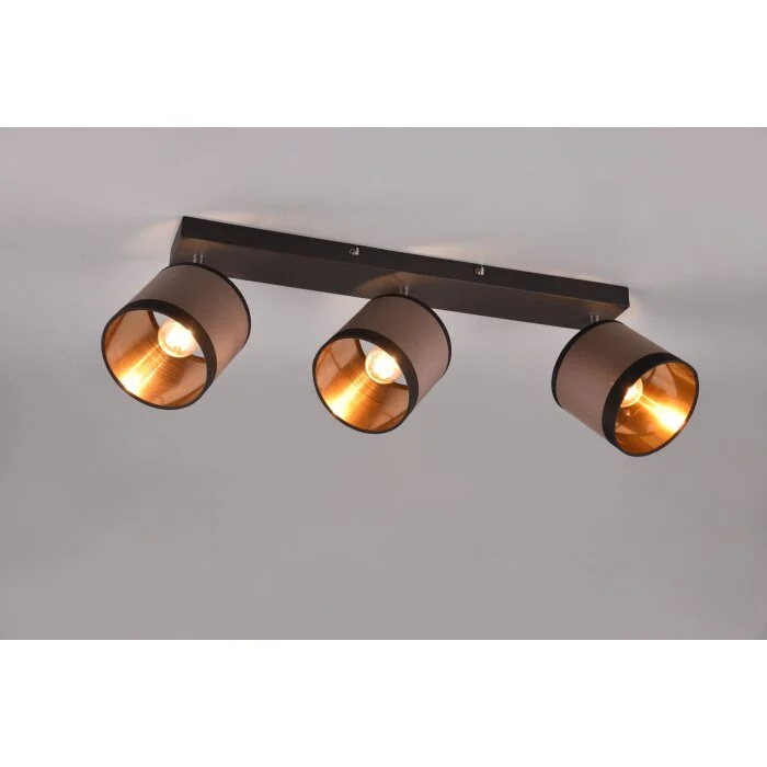 Reality DAVOS Lámpara de Techo Gris topo, 3 luces