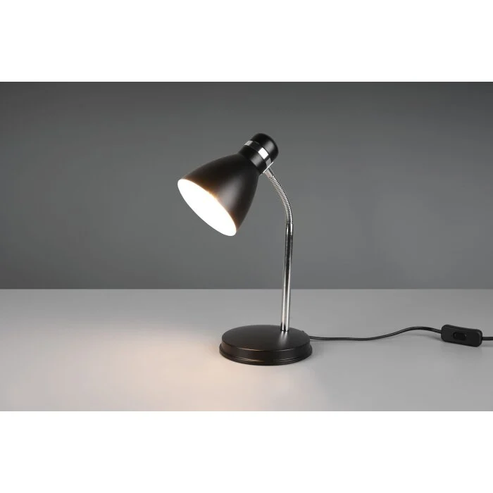 Reality Harvey Lámpara de mesa Cromo, Negro, 1 luz