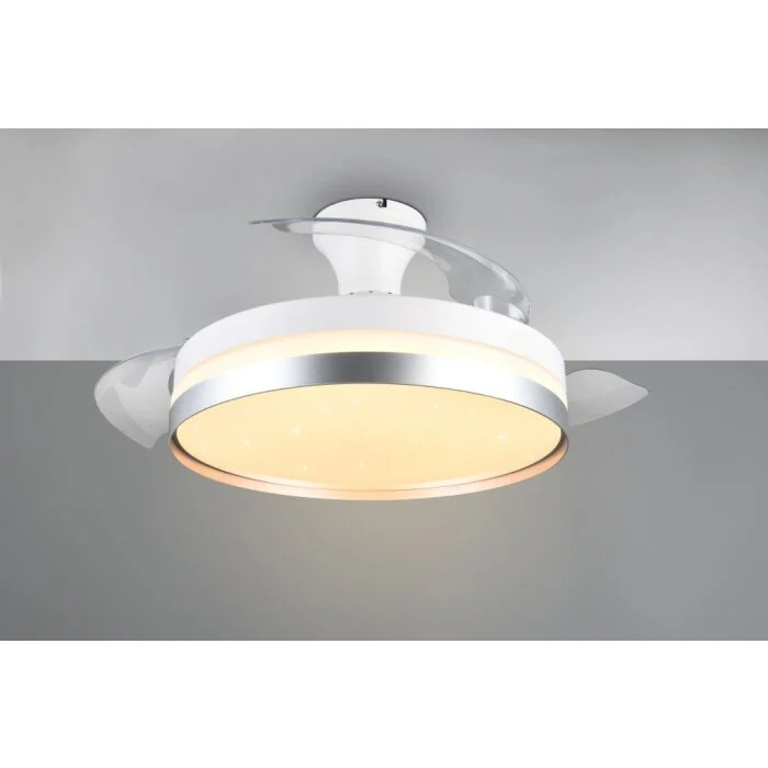 Reality LINDBERG Ventilador de techo LED Titanio, 1 luz, Mando a distancia