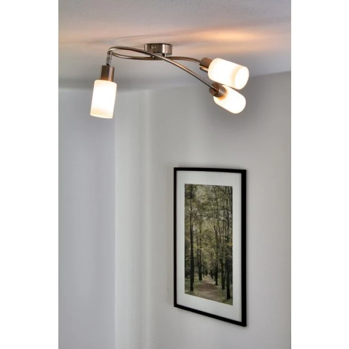 Reality Mars Foco de techo Color acero inoxidable, Blanca, 3 luces