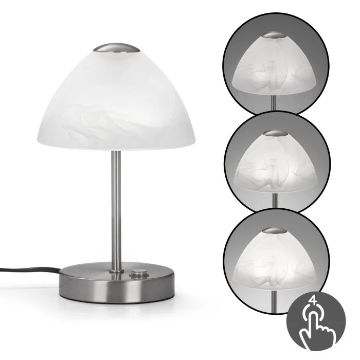 Reality QUEEN Lámpara de Mesa LED Níquel-mate, 1 luz
