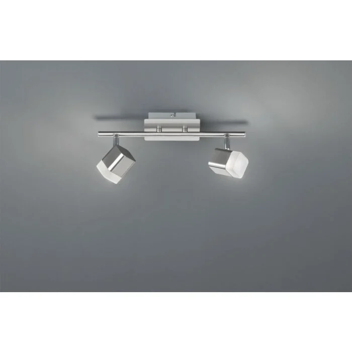 Reality ROUBAIX Proyector LED Níquel-mate, 2 luces